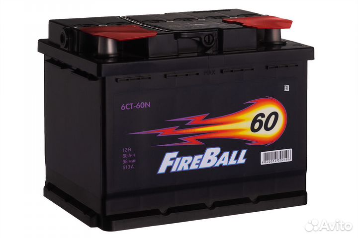 Акб fire ball 60 (1) N