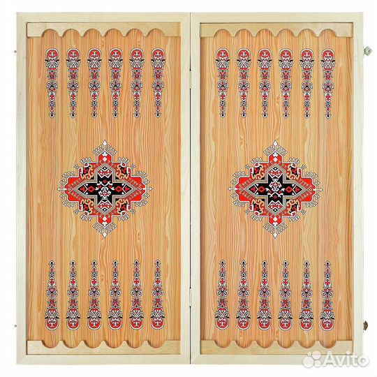 Нарды + Шашки Сирия Голубые большие (Россия, дерево, 60 см), Partida 62382