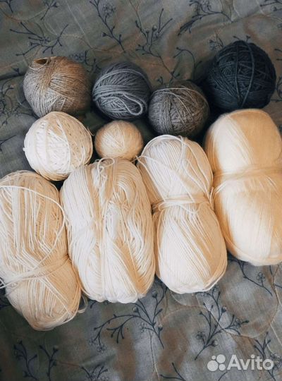 Остатки пряжи пакетом лот#1