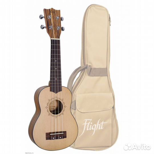 Укулеле сопрано с чехлом Flight DUS320 SP/ZEB