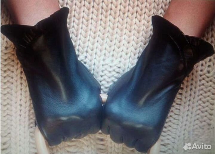 Элегантные кожаные перчатки для сенсорных экранов