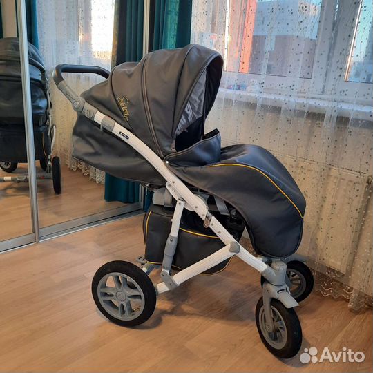 Коляска camarelo 3 в 1 Sirion Eco (экокожа)