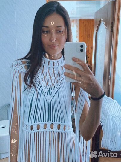 Платье макраме