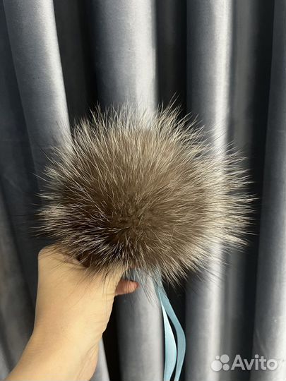 Меховые помпоны натуральные качество люкс