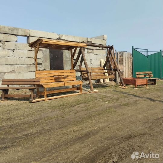 Качеля деревянная