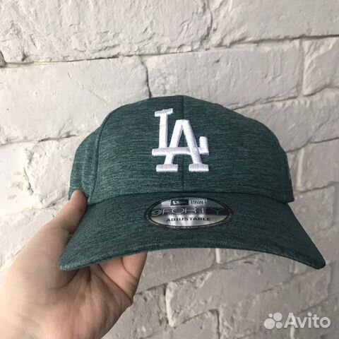 Кепка (Бейсболка) унисекс New Era LA зеленая