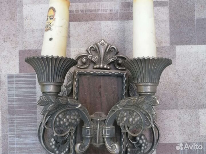 Светильник настенный СССР, бронза. Винтаж