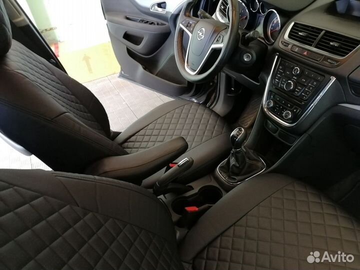 Чехлы из экокожи Ромб на Opel Mokka от Автопилот