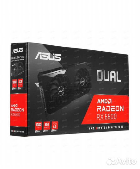 Продам asus Dual Radeon RX 6600