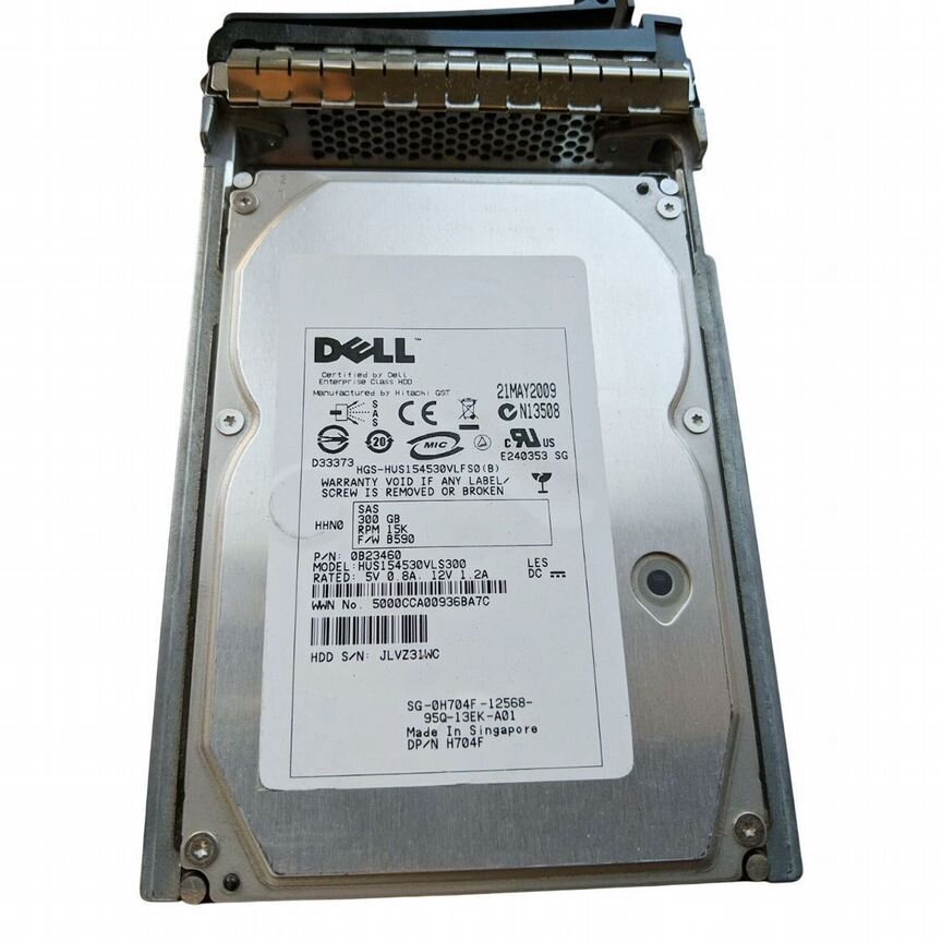 [H704F] Жесткий Диск Dell 300gb Sas 3,5" Hdd H704f