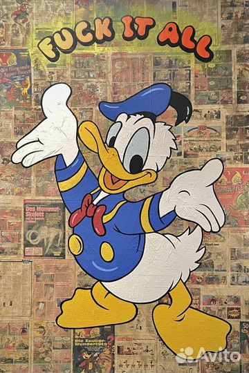 Большая современная картина Поп Арт Граффити