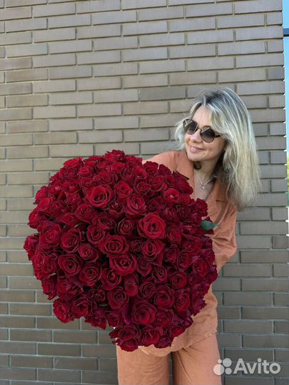101 роза. Букет из роз. Цветы оптом + доставка