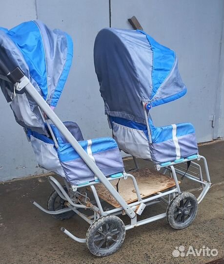 Детские санки коляска бу для двойни