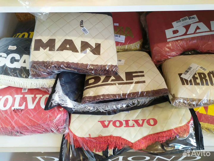 Ламбрекен DAF комплект экокожа(красный)