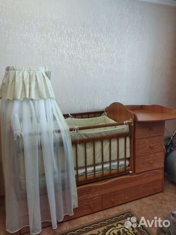 Детская кроватка трансформер с маятником