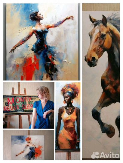 Интерьерная картина маслом на холсте