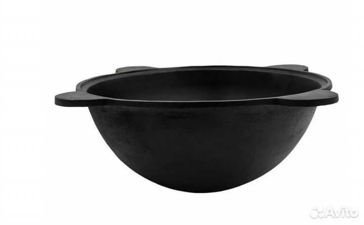 Казан чугунный 8 литров, круглое дно, Наманган