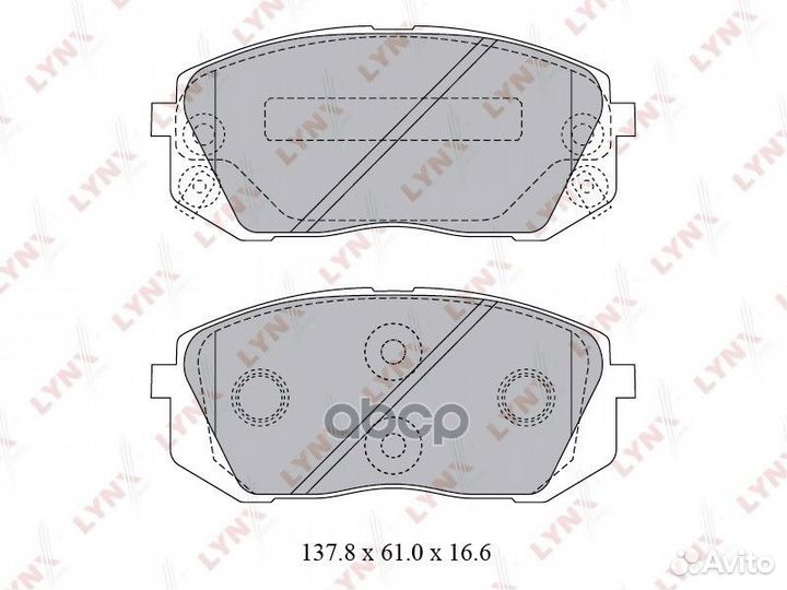 Колодки тормозные дисковые перед BD3621 LYN