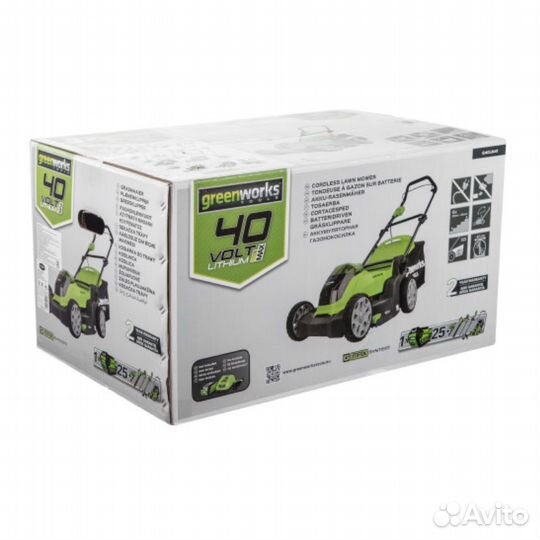 Газонокосилка Greenworks G40LM41K4 40B (в комплект