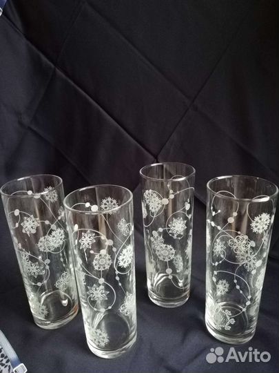 Набор стаканов из ikea, чешское стекло, 4шт