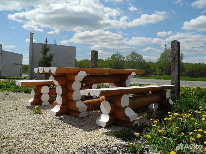 Сруб Дачной мебели из бревна для Бани