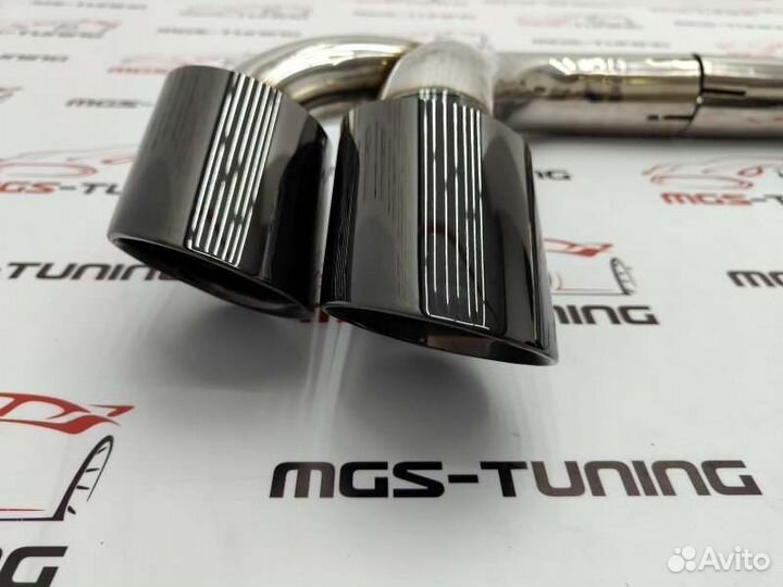 Насадки на BMW X6 E71 двойные круглые черные е71