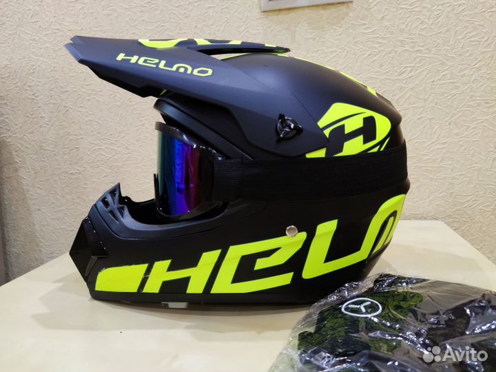 Мотошлем для эндуро мотокросса снегохода BMX