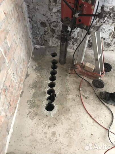 Алмазное бурение и резка бетона, кирпича. Демонтаж