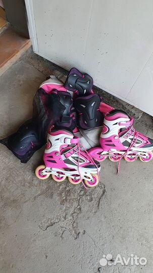 Ролики детские с защитой 35-38 р
