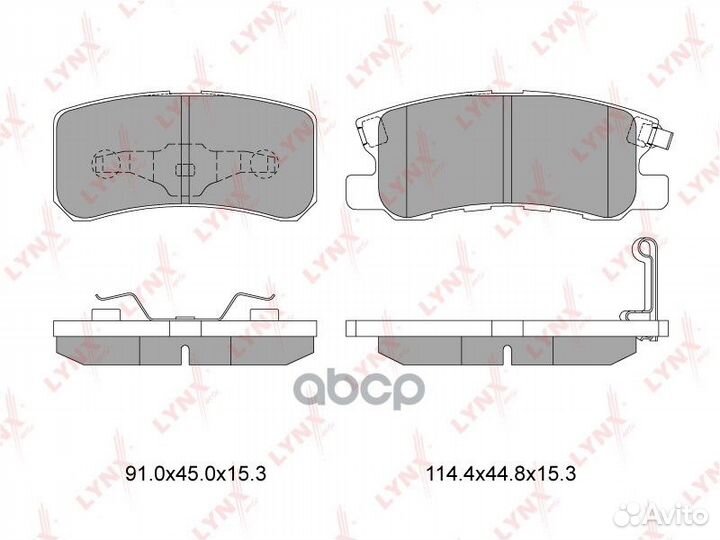 Колодки тормозные дисковые зад BD5507 lynxauto