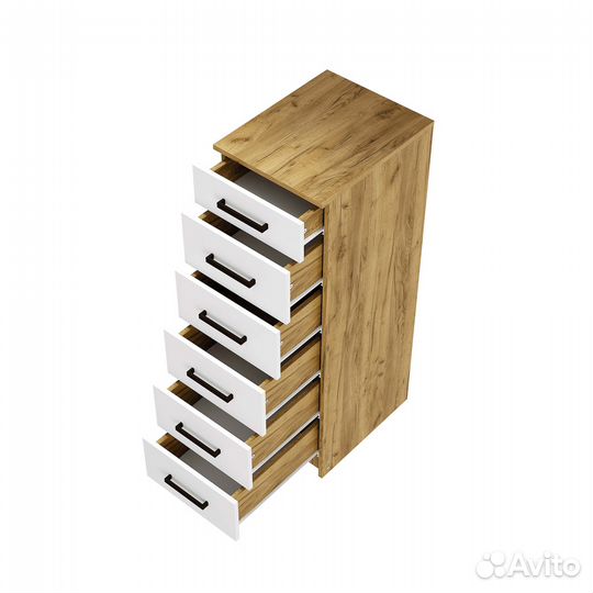 Комод Евро км-04 крафт/белый