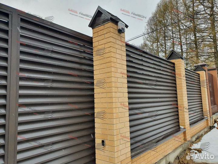 Забор жалюзи из металла