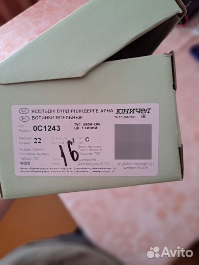 Ботинки детские демисезонные 22