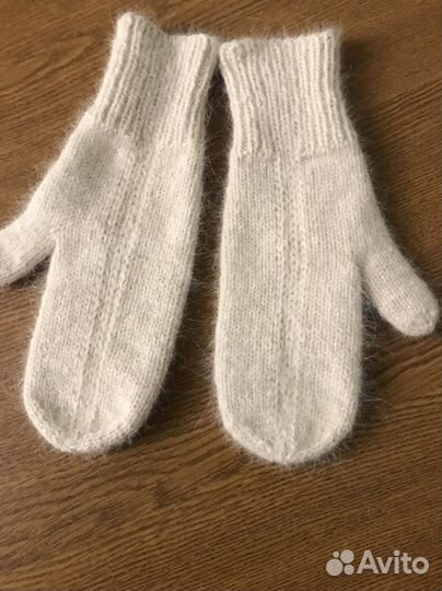 Варежки из пуха норки