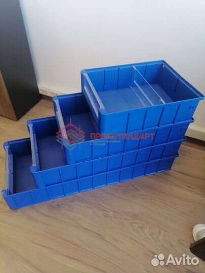 Пластиковые ящики для стеллажей