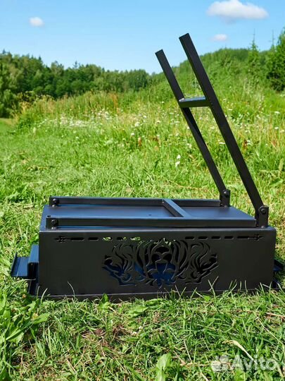 Мангал с крышкой походный