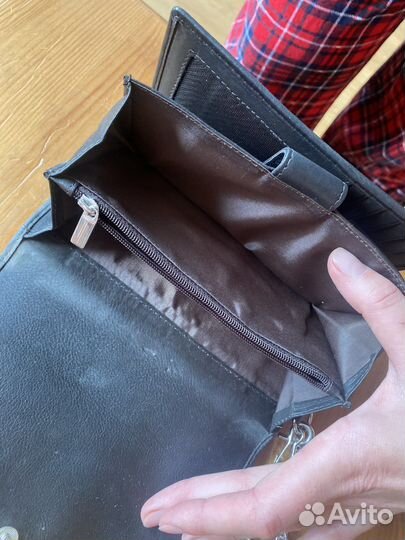 Кожанный бумажник байкера Zippo