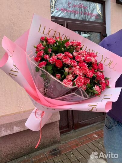 Цветы розы букет