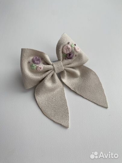 Бантики на резинке для волос ручной работы