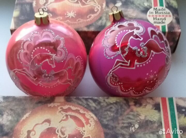 Стеклянные елочные игрушки СССР
