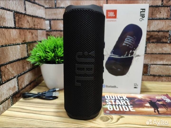 Портативная блютуз колонка JBL Flip 6 Black (2024)