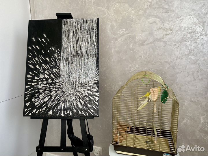 Картина интерьерная рельеф холст ручная работа