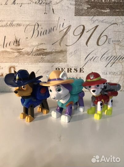 Фигурки щенки спасатели, конструктор, паровоз