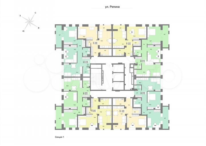 2-к. квартира, 67,7 м², 8/31 эт.