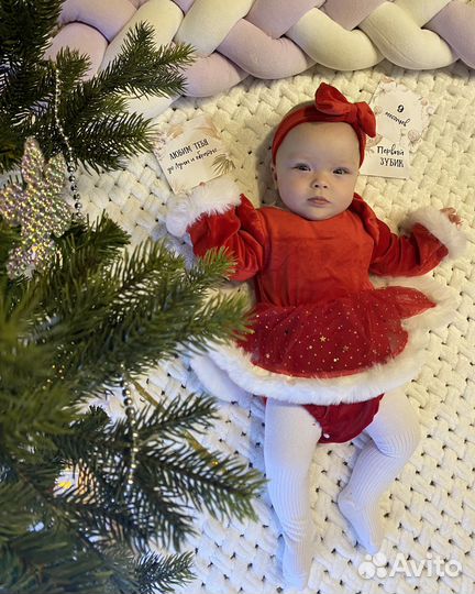 Новогодний костюм для девочки (для двойни)