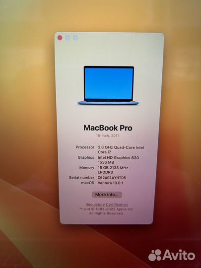 Apple MacBook Pro 15 2017