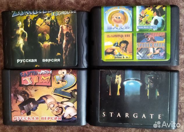 Картриджи для sega mega drive 2