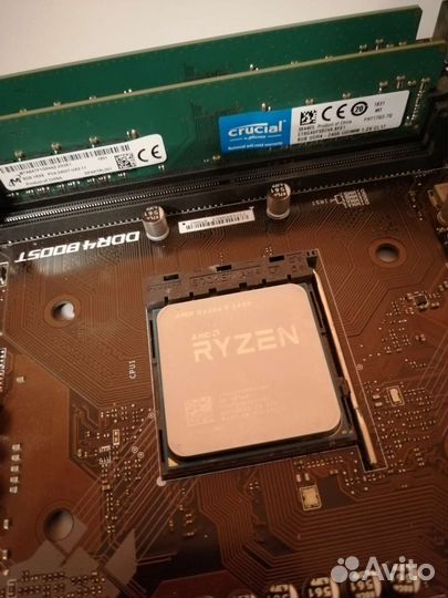 Комплект ам4 b450m : мать+озу+гпу+цп+бп