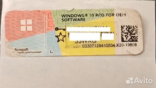 Windows 10 Pro OEM 64-bit лицензионная