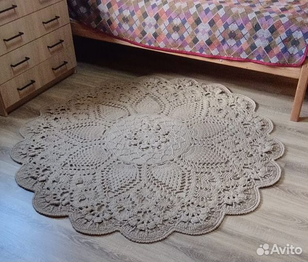 Ковер из джута круглый